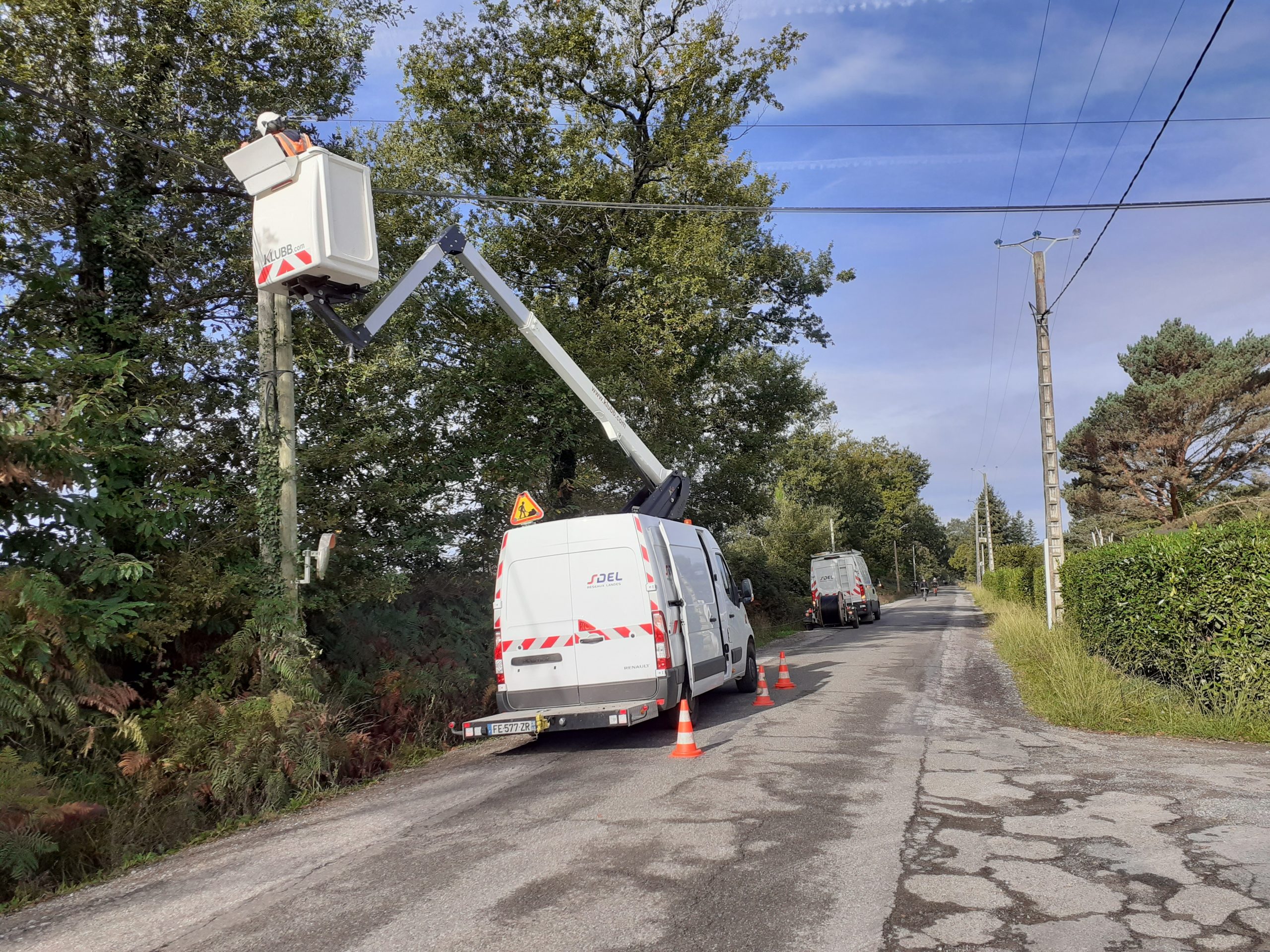 Fibre optique réalisée par SDEL Réeaux Landes