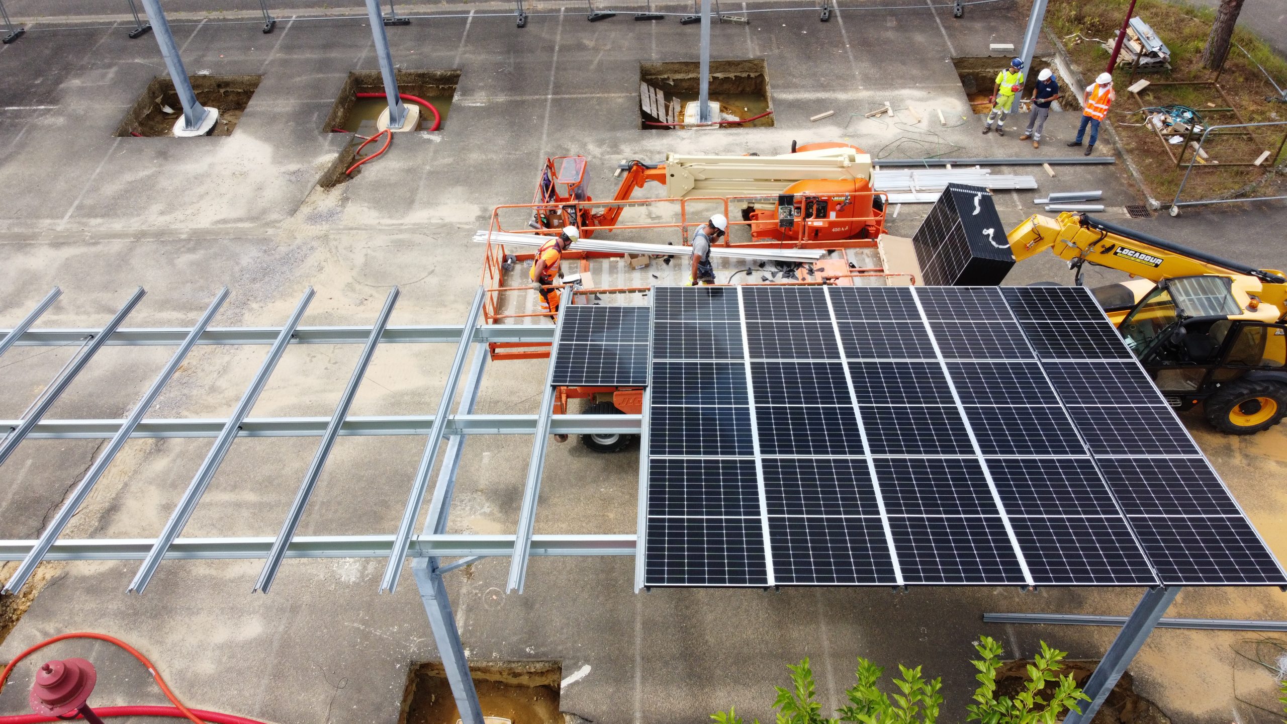 Réalisation d'une structure en photovoltaïque