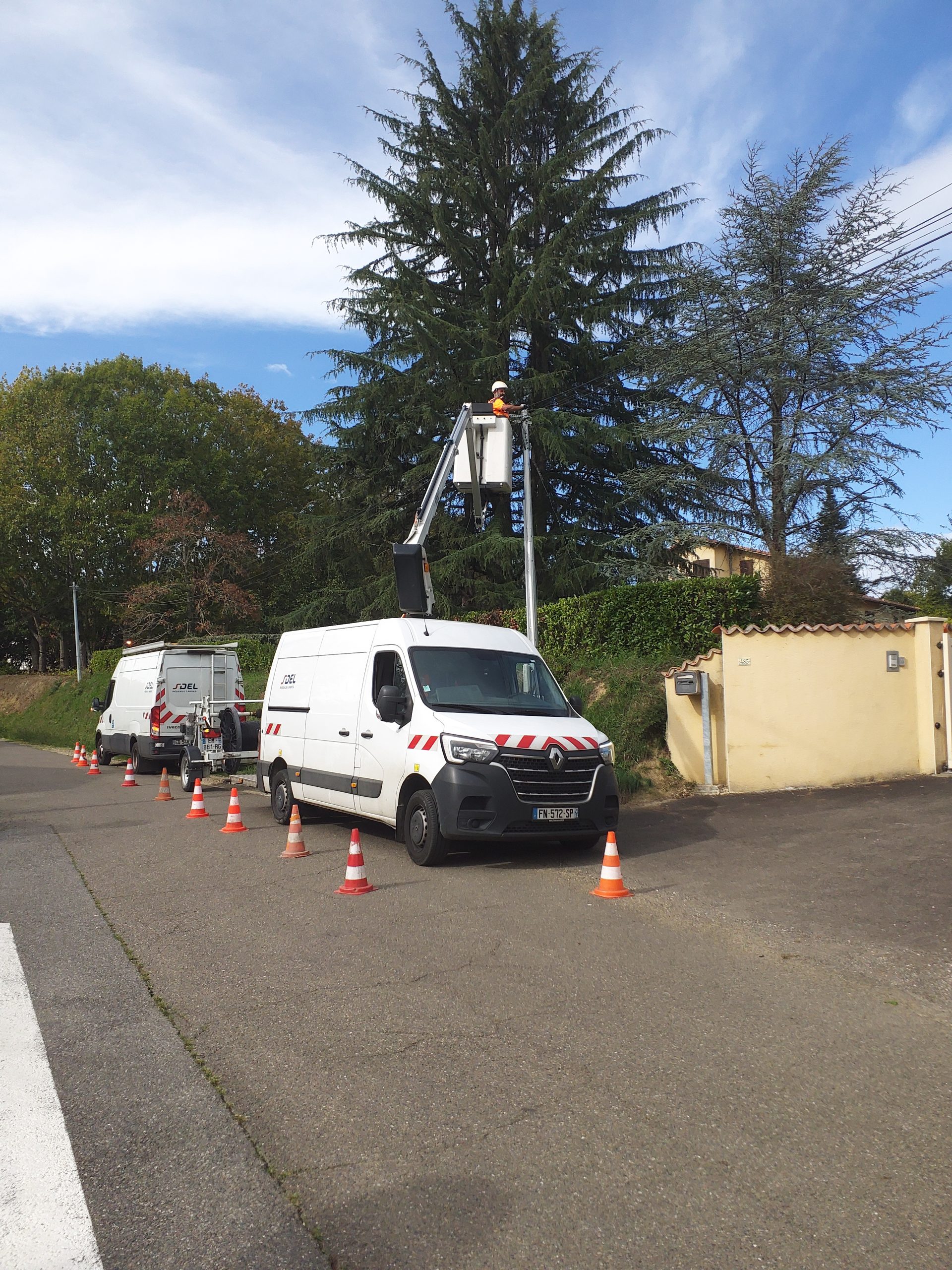 Fibre optique réalisée par SDEL Réeaux Landes