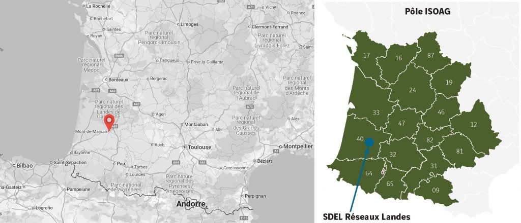 Implantation de SDEL Réseaux Landes